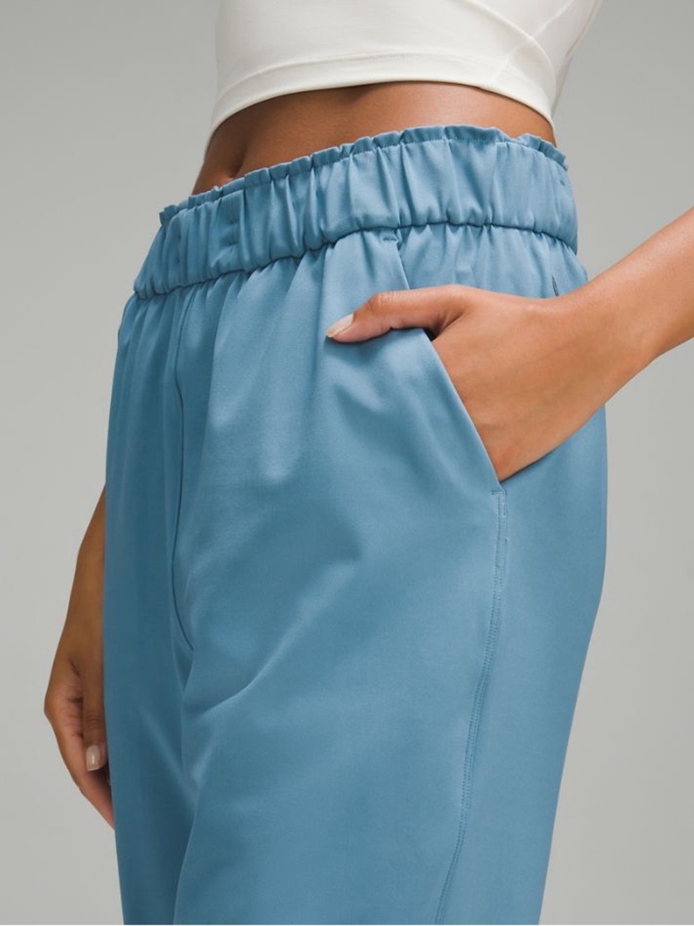 Lululemon Stretch Pull On High Rise Blue Jogger Pants 6 - Picture 4 of 12
